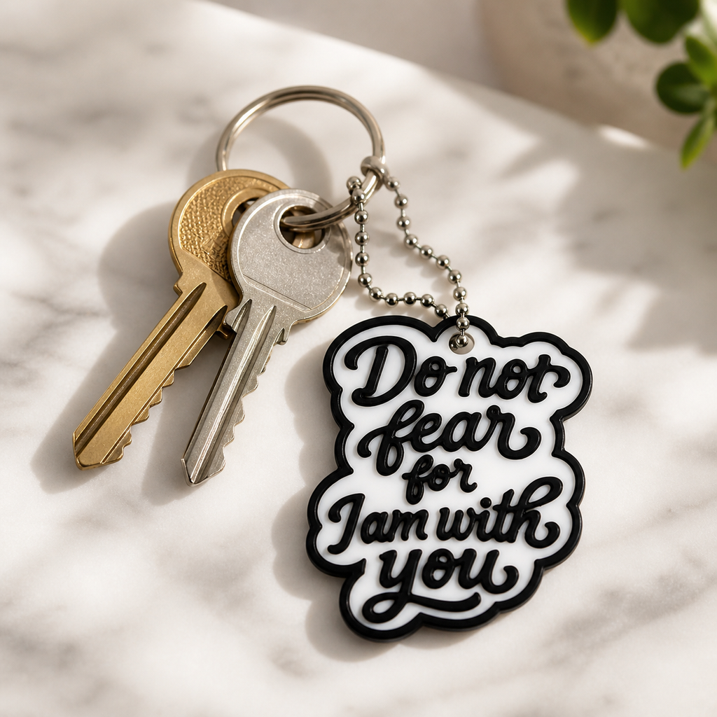 "Do Not Fear" Inspirational keychain -