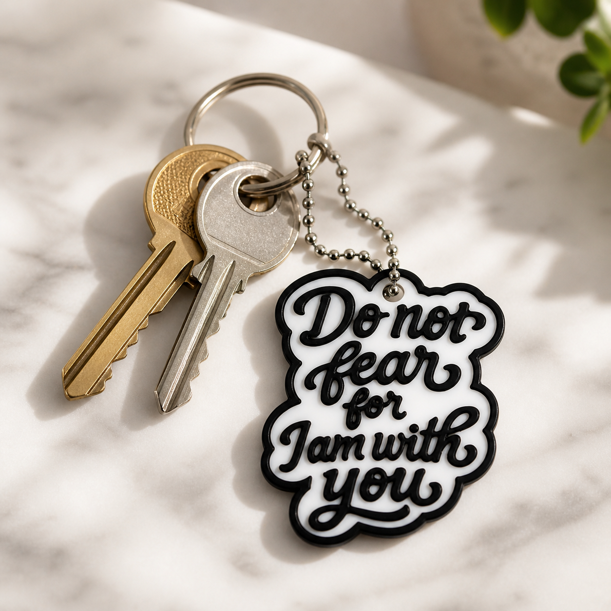 "Do Not Fear" Inspirational keychain -