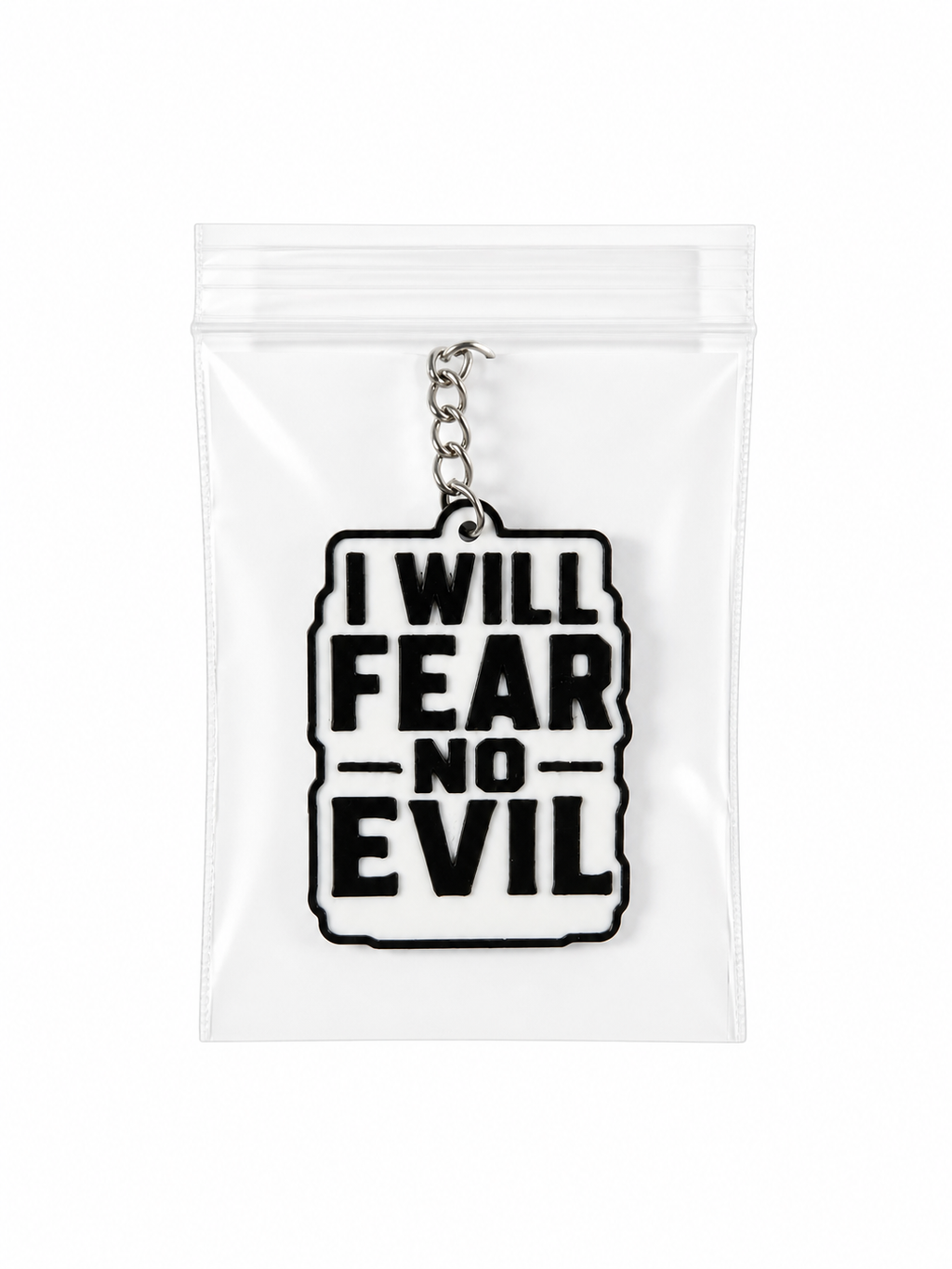 "Fear No Evil" Inspirational keychain -